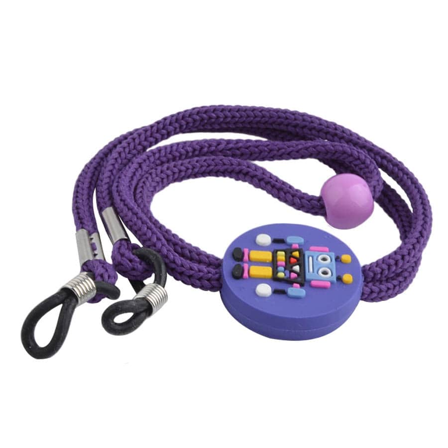 attache lunettes enfant violet