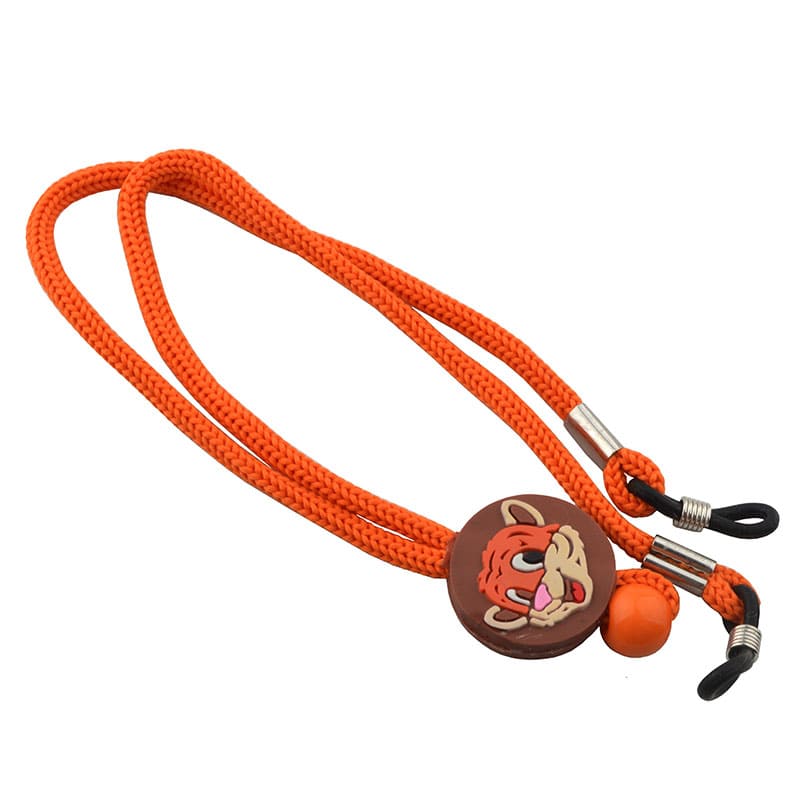 attache lunettes enfant orange