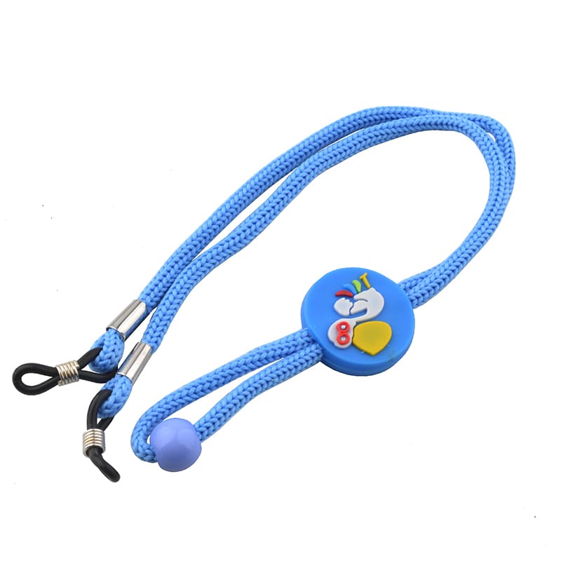 attache lunettes enfant bleu