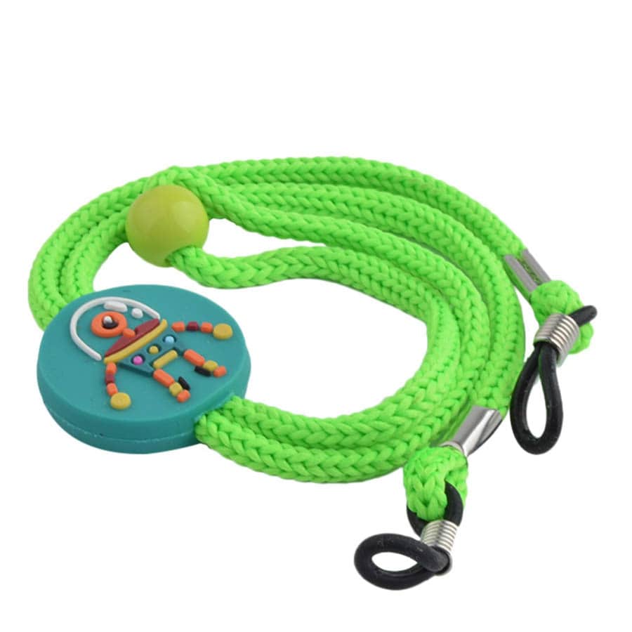 attache lunettes enfant vert