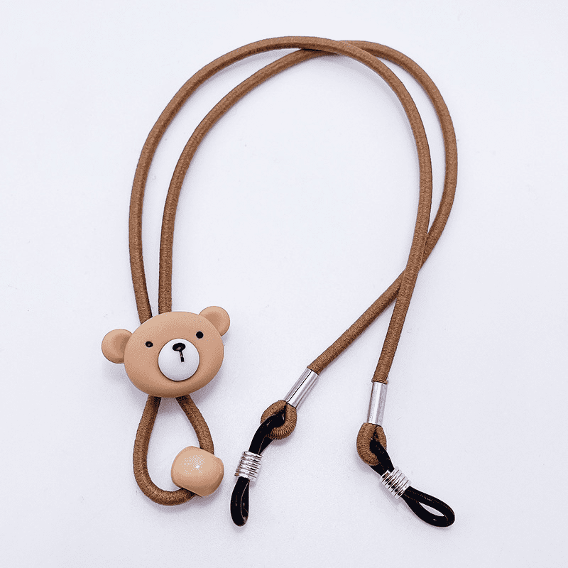 attache lunettes pour bébé marron