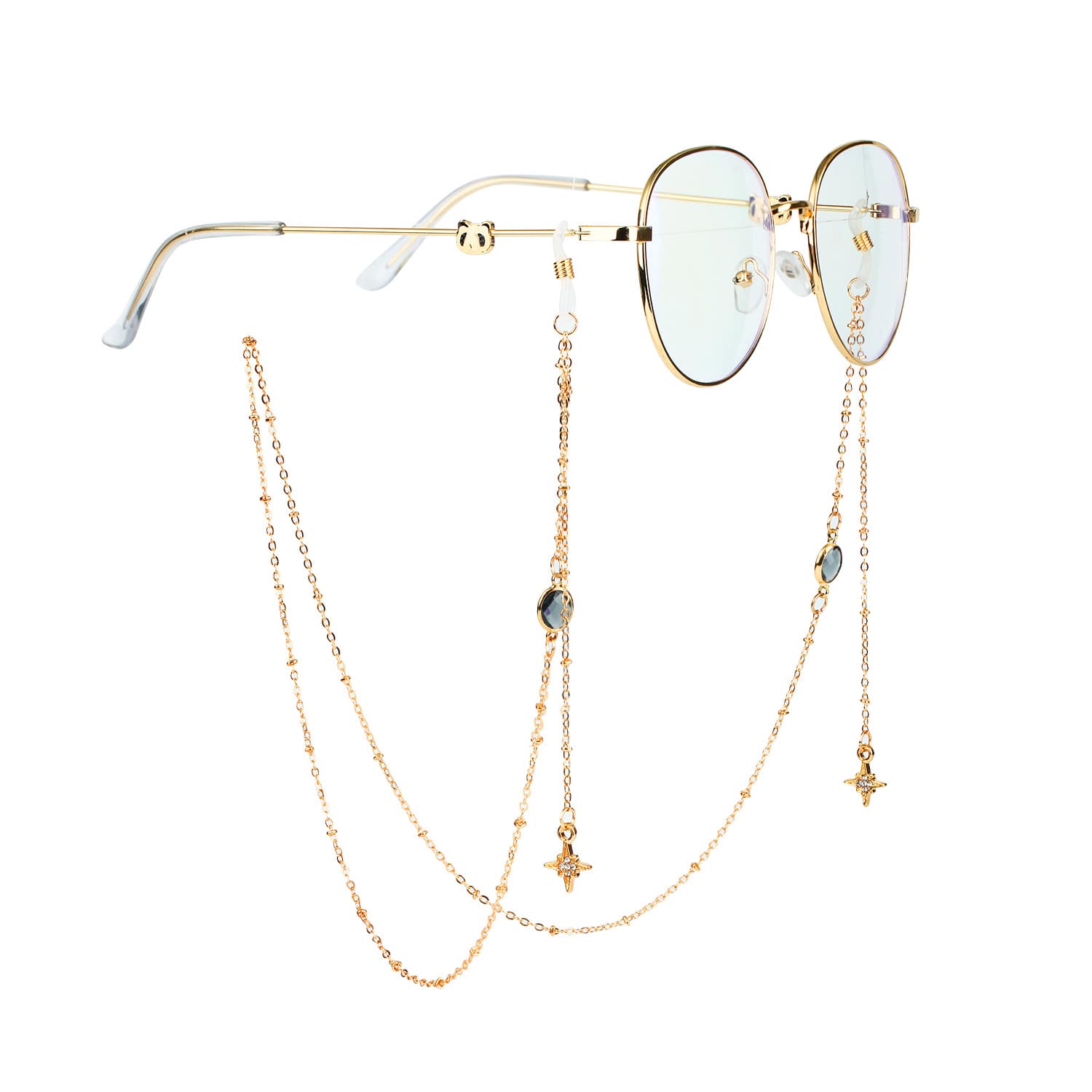 bijoux pour branches de lunettes gris
