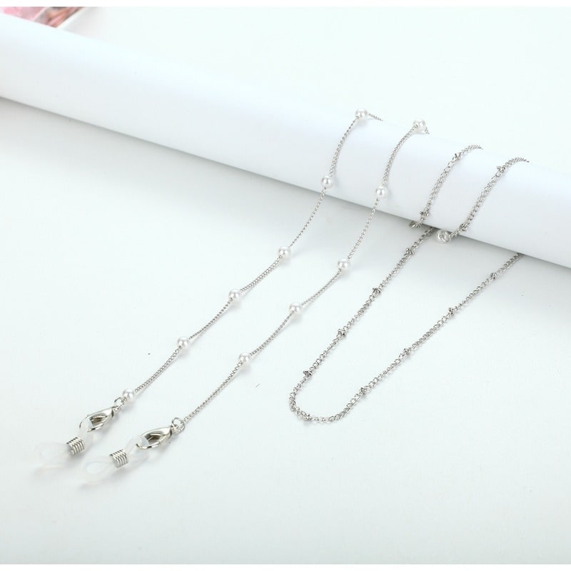 chaine lunettes argent