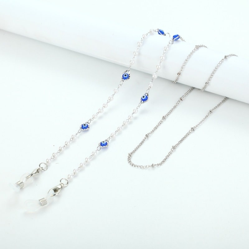 chaine lunette argent mauvais œil
