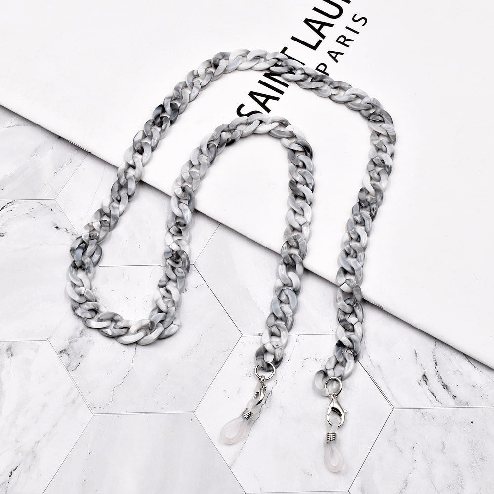 chaine lunette écaille grise