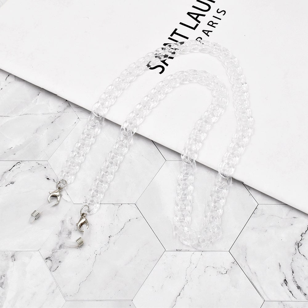 chaine lunette écaille transparent
