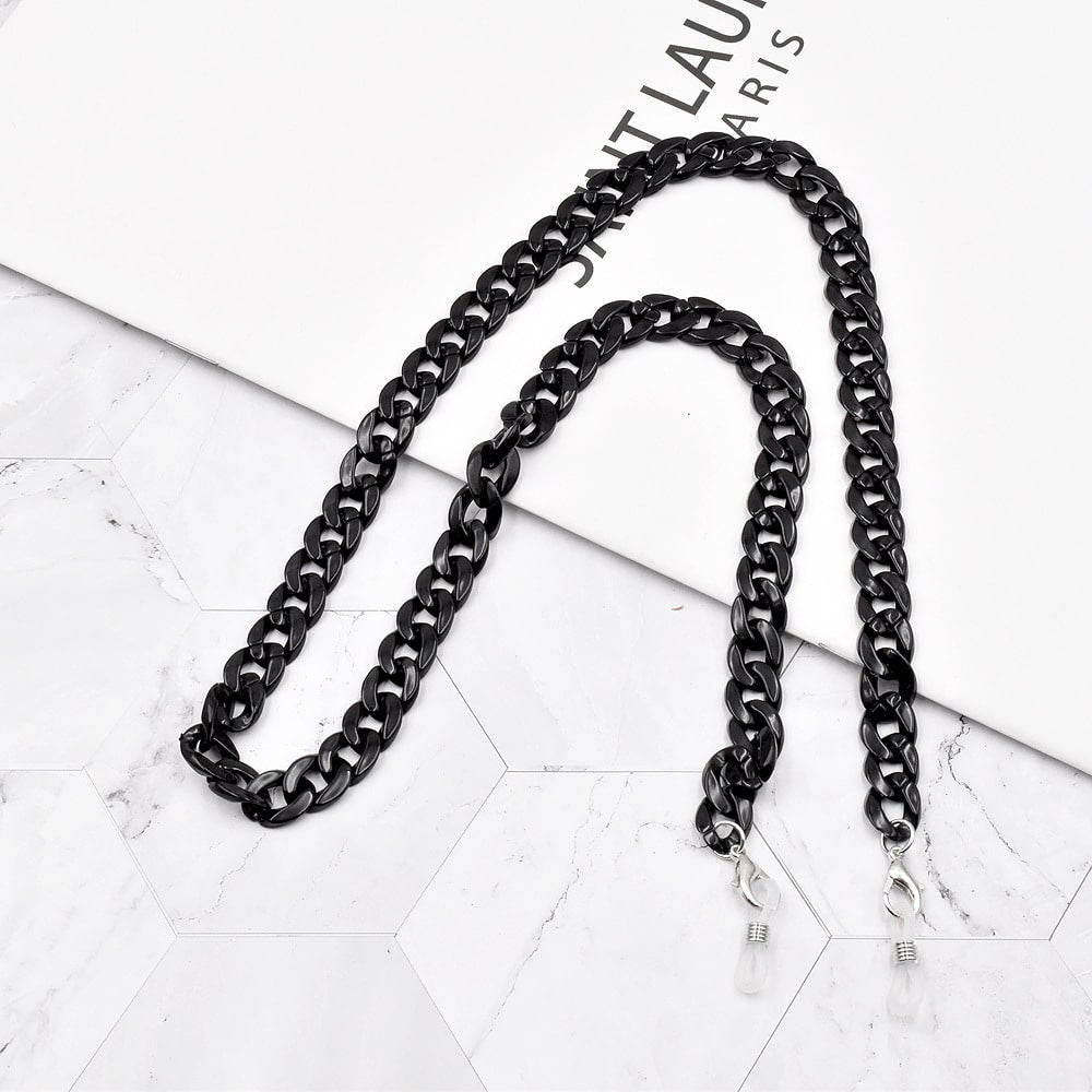 chaine lunette écaille noire