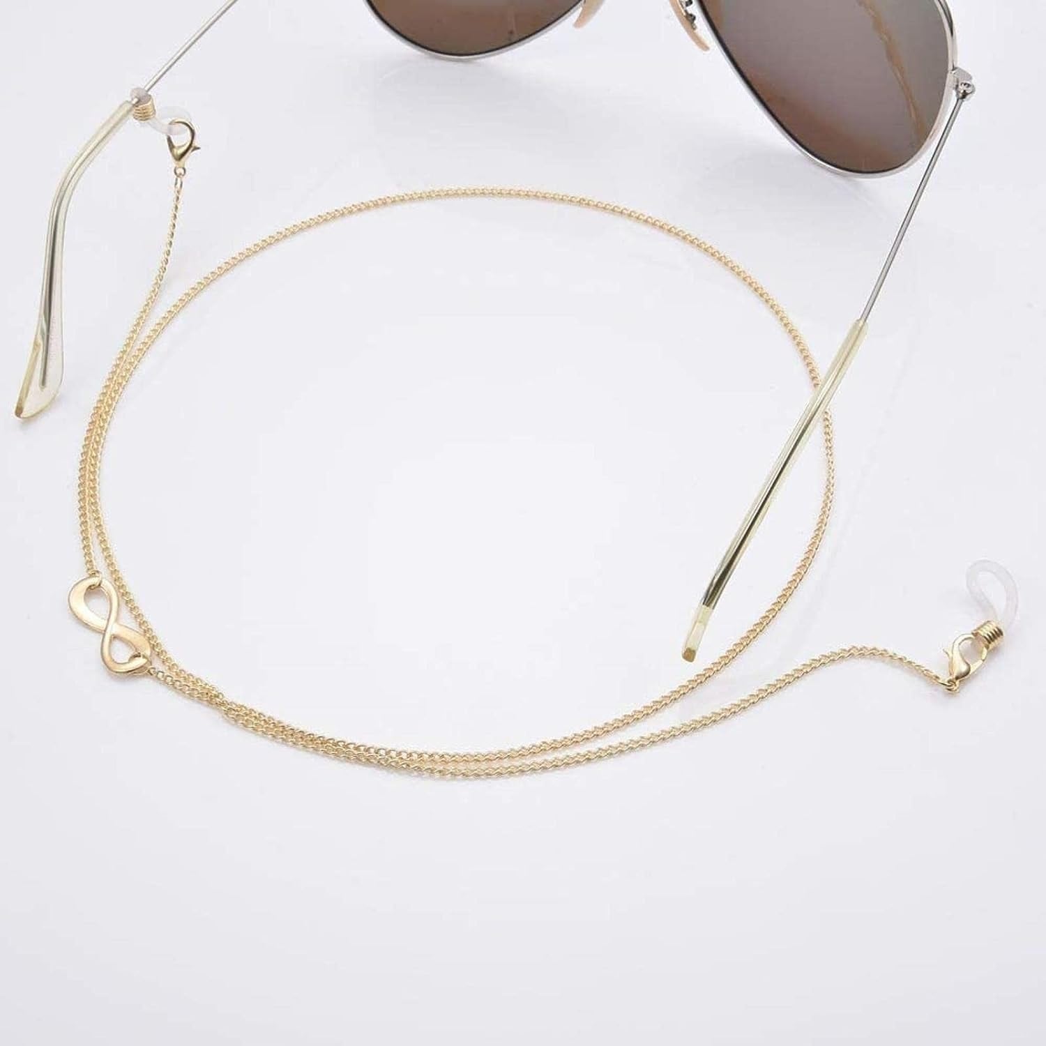 chaine lunette collier infini or