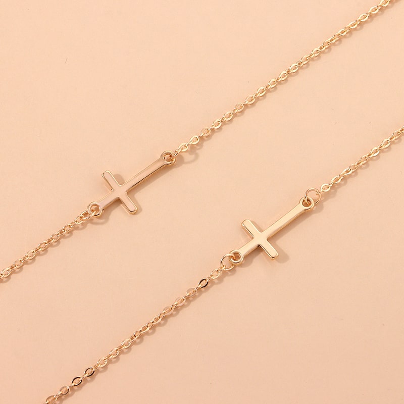 chaine lunette collier croix