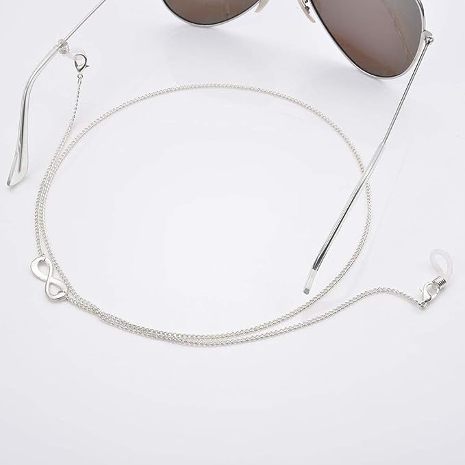 chaine lunette collier infini argent