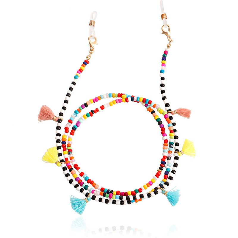 chaine lunette fantaisie diy pompon