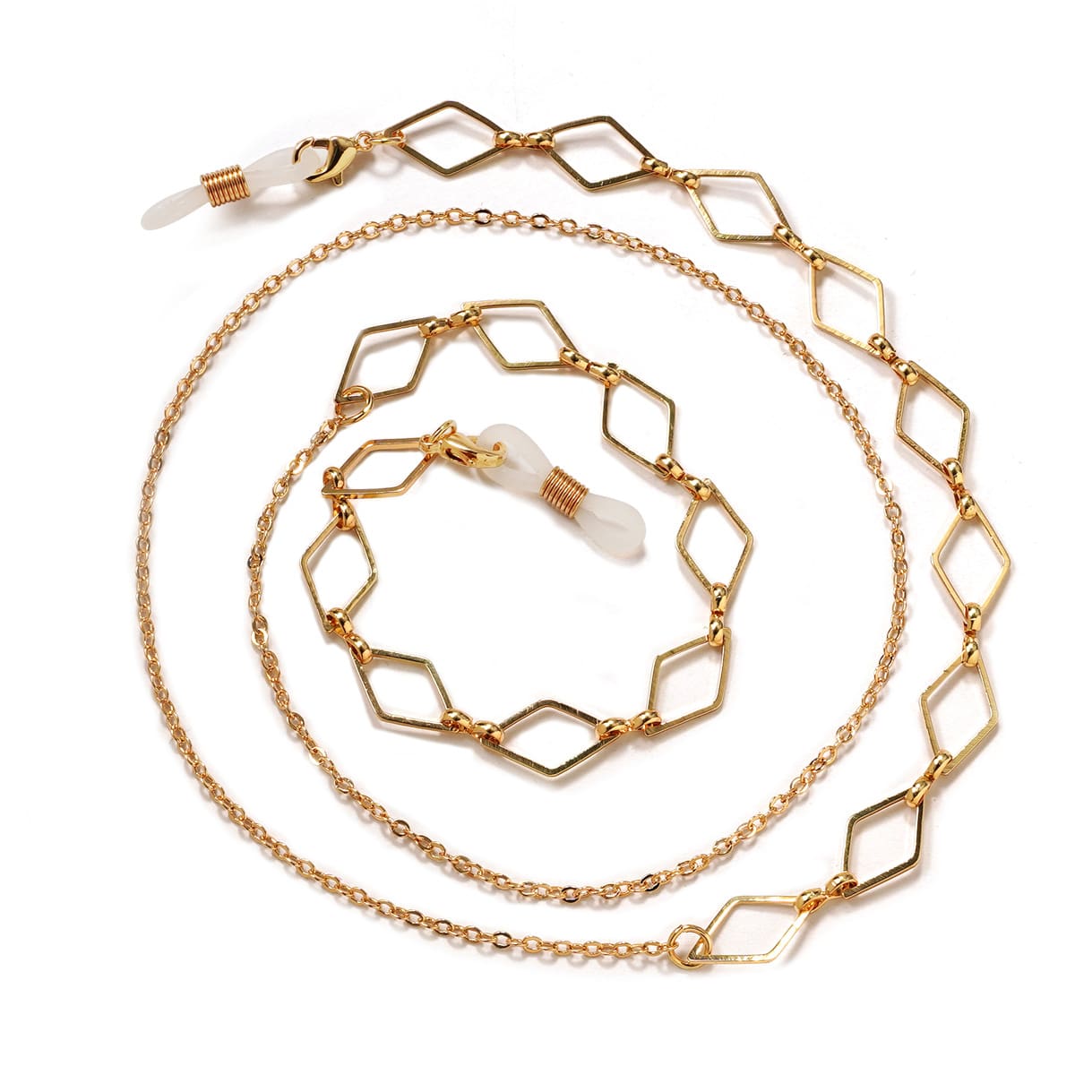 chaines lunettes or losange