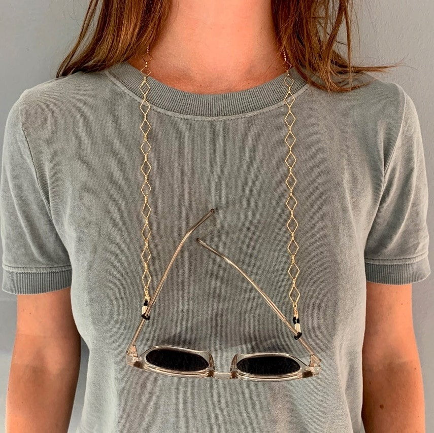 chaine de lunettes en or