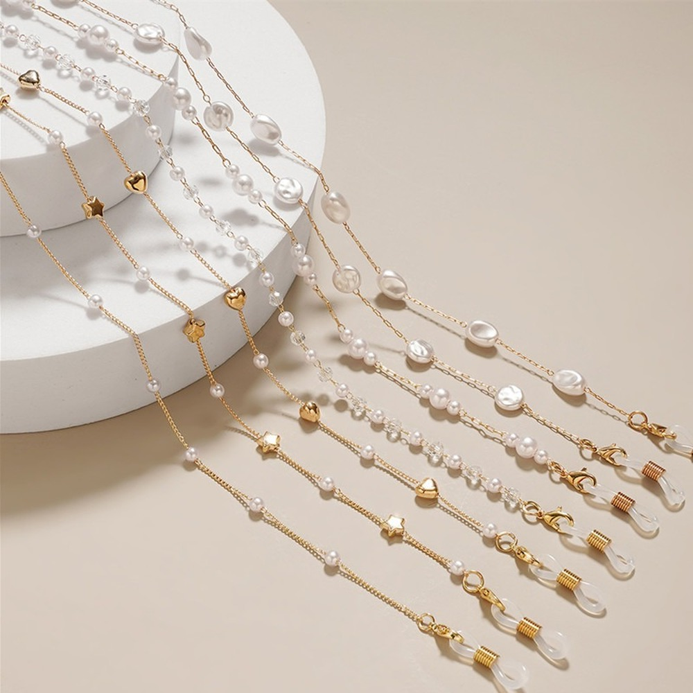 chaine lunette perles
