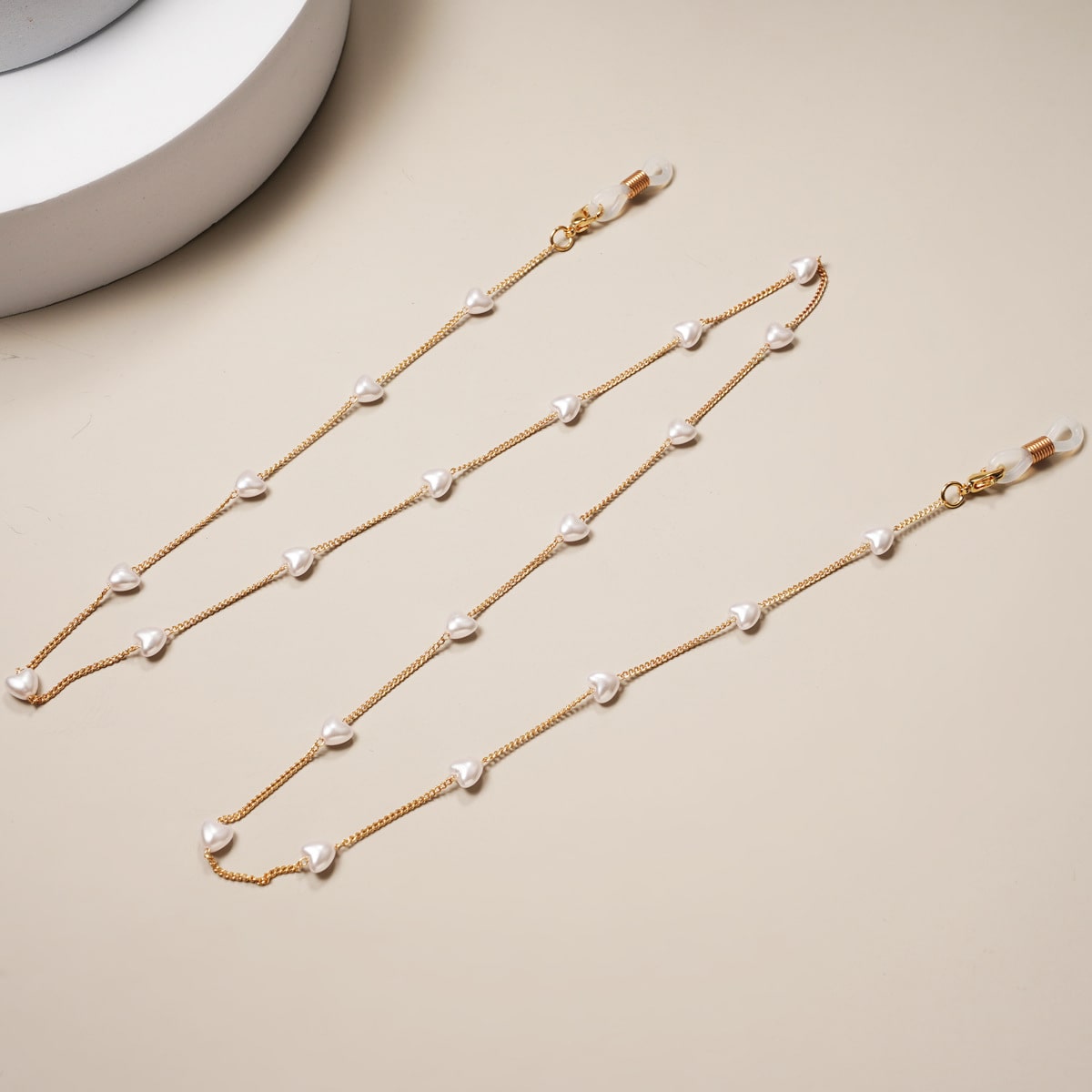 chaine perle pour lunettes