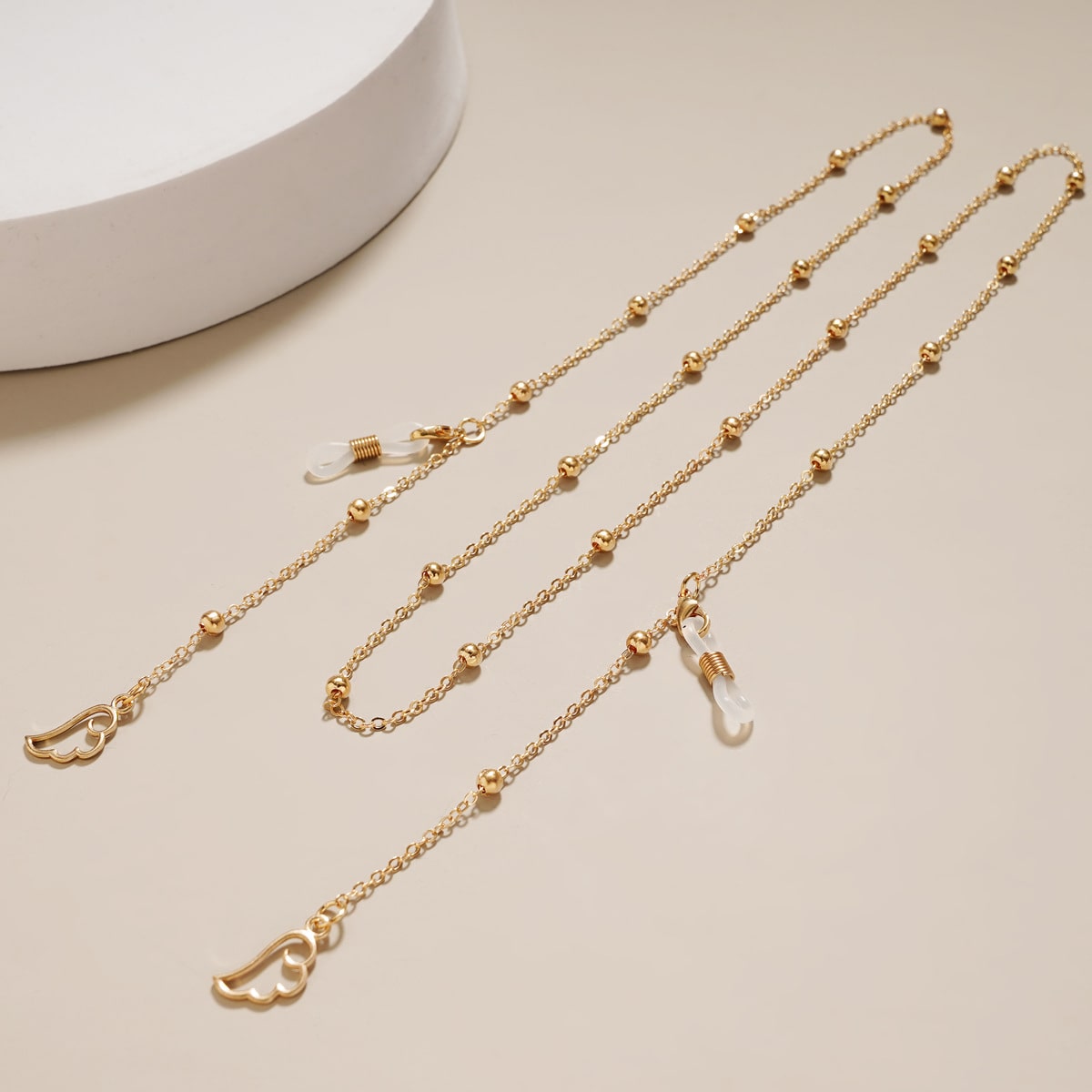 chaine lunette plaqué or nuage