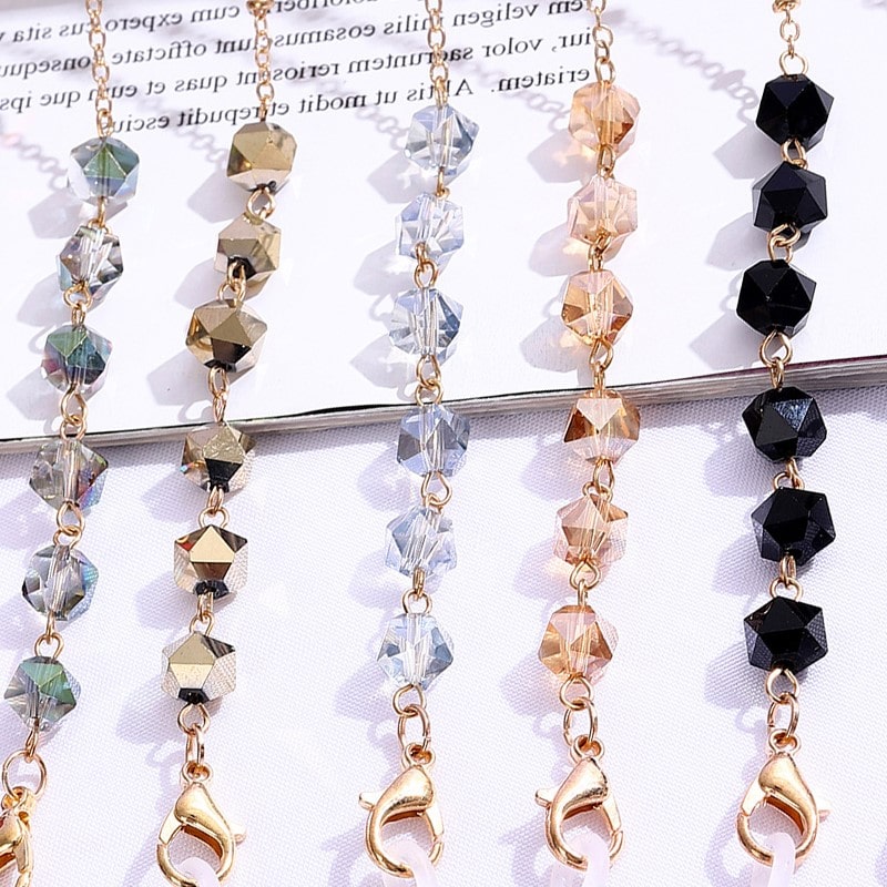 chaine de lunette pierre naturelles