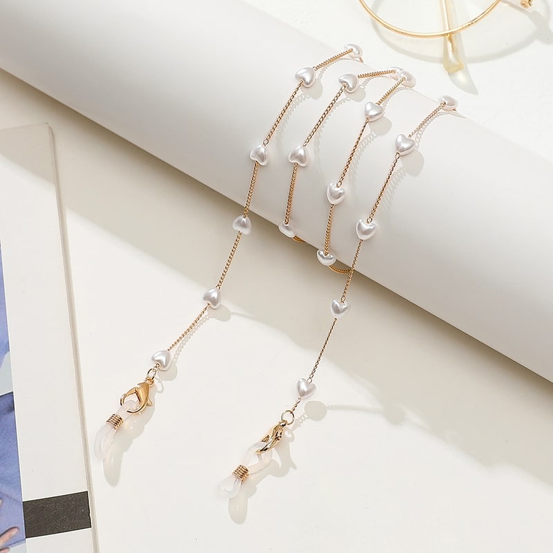 chaine pour lunettes de vue coeur