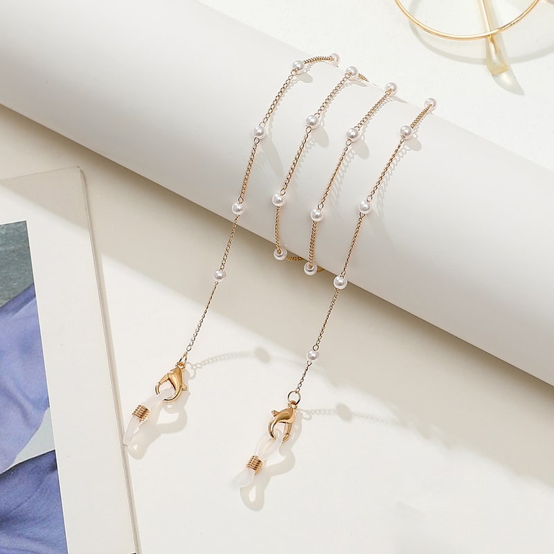 chaine pour lunettes de vue perles