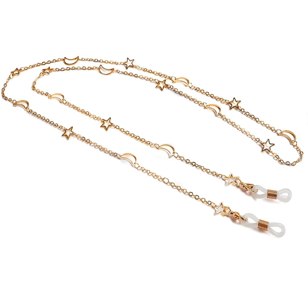 chaine pour tenir les lunettes rose gold
