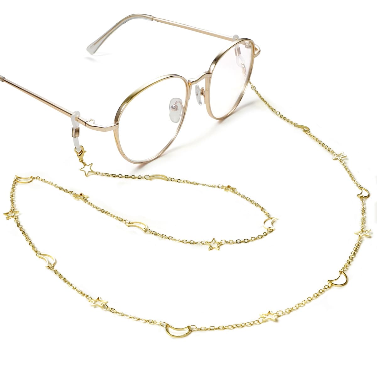 chaine pour tenir les lunettes en or