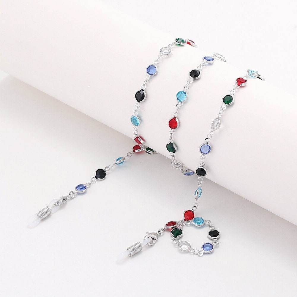 collier en argent pour lunettes