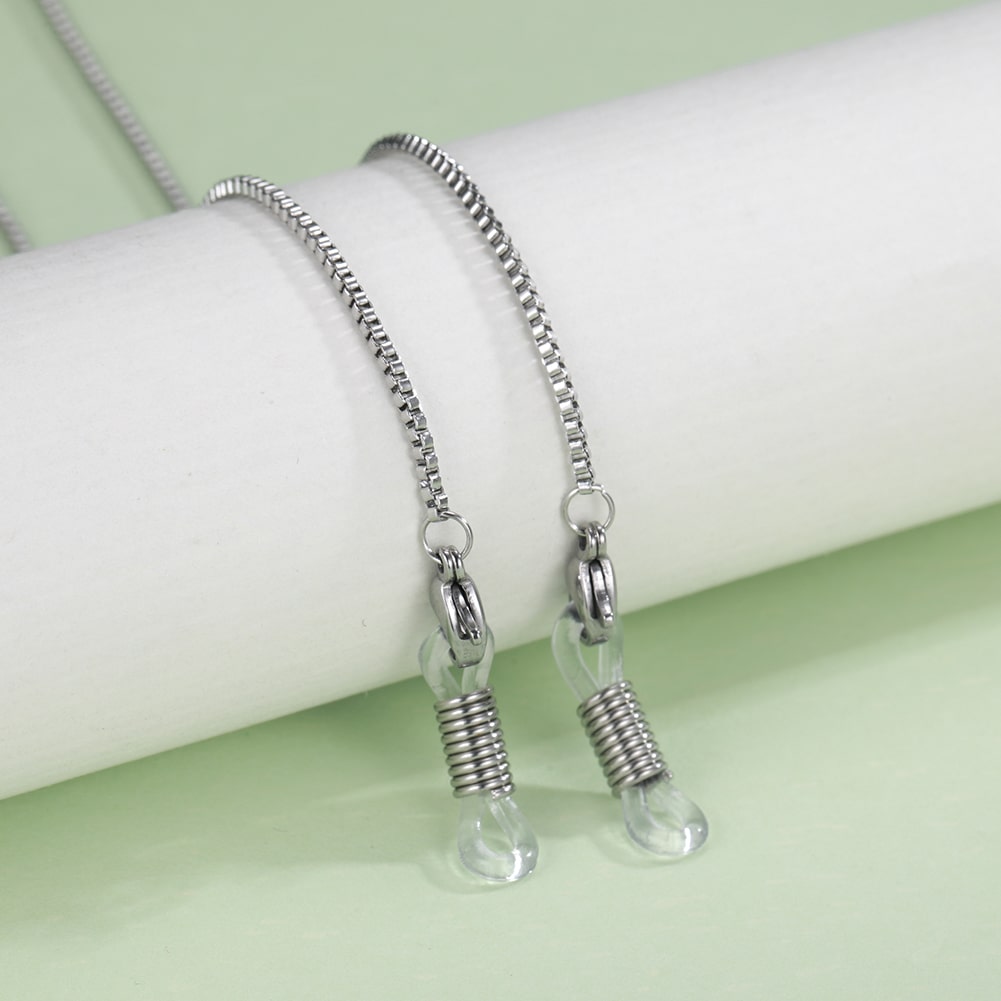 collier lunette homme argent