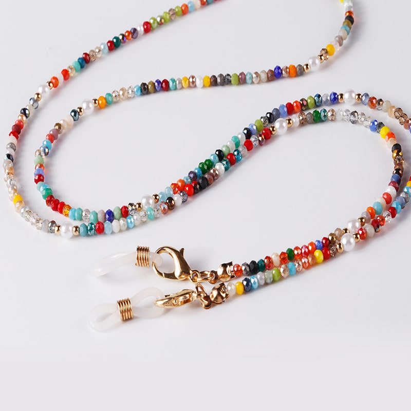collier porte lunettes femme multicolore