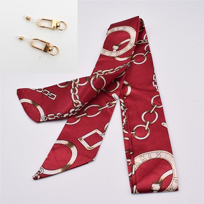 Cordon de lunettes original rouge cerise