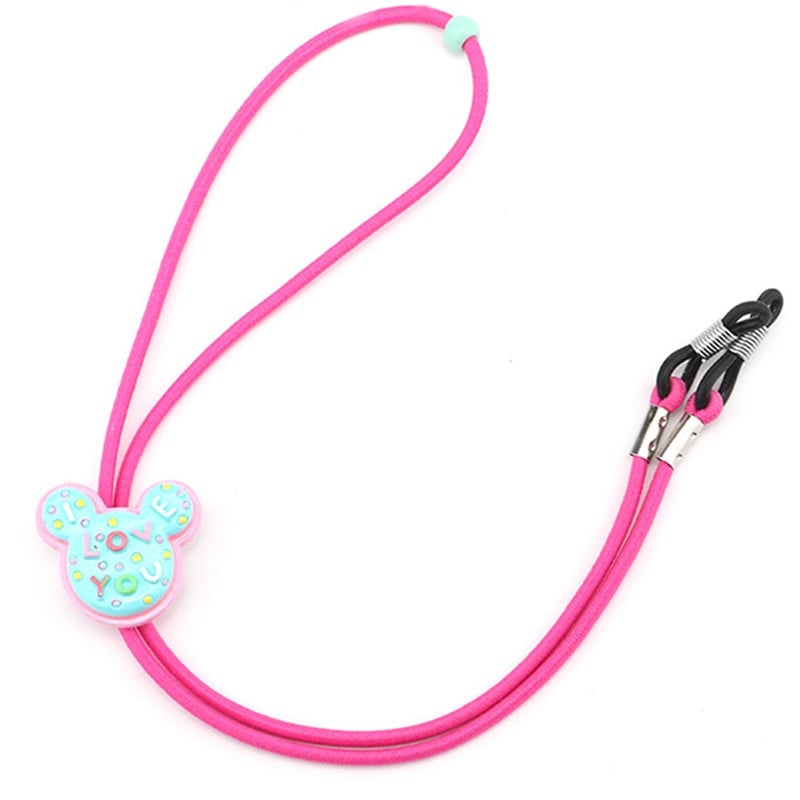 cordon lunettes fille rose fushia