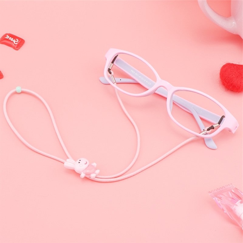 4 Pièces Cordon Lunettes Enfant - Ajustable Coloré Avec Motifs Fun - Garçon Fille 25cm