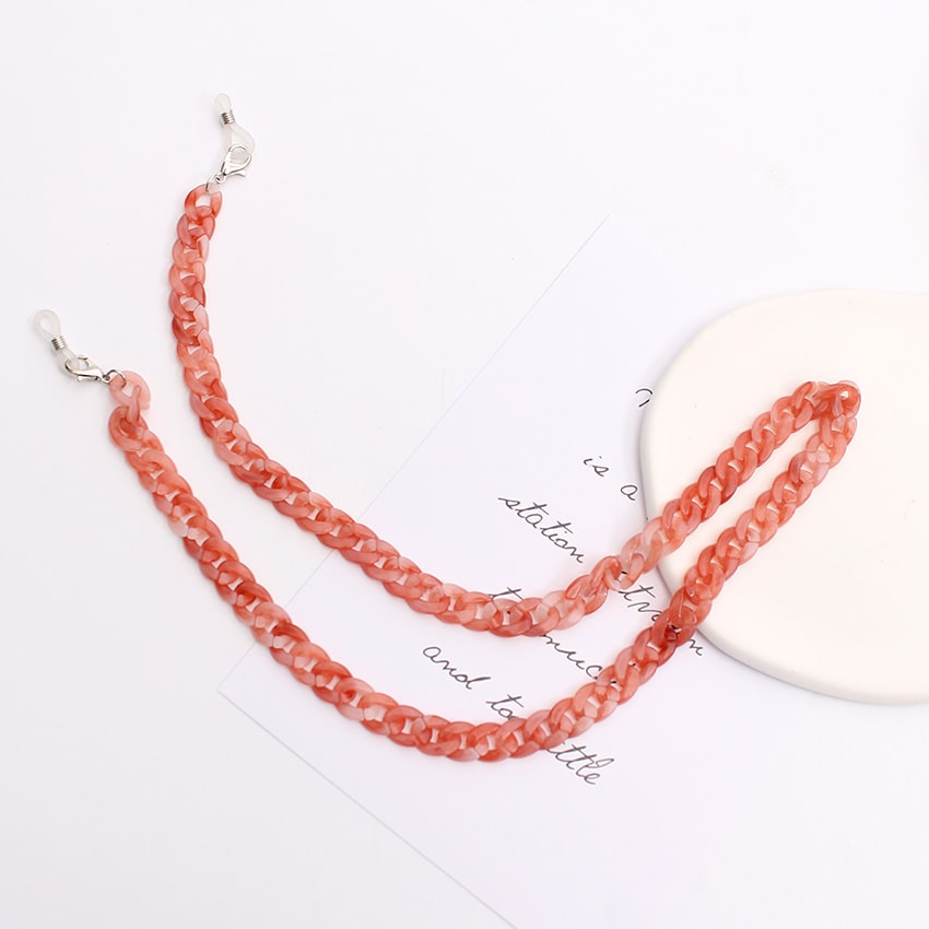 cordon lunette grosse maille rouge