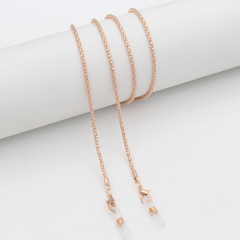 cordon lunettes chainette rose gold