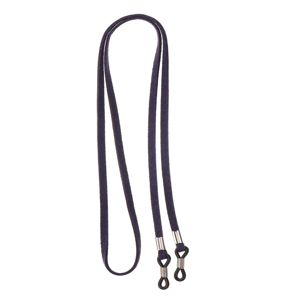 cordon lunette cuir bleu marine