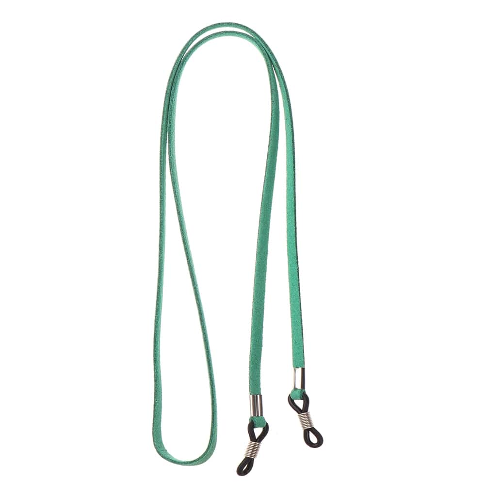 cordon lunette cuir vert