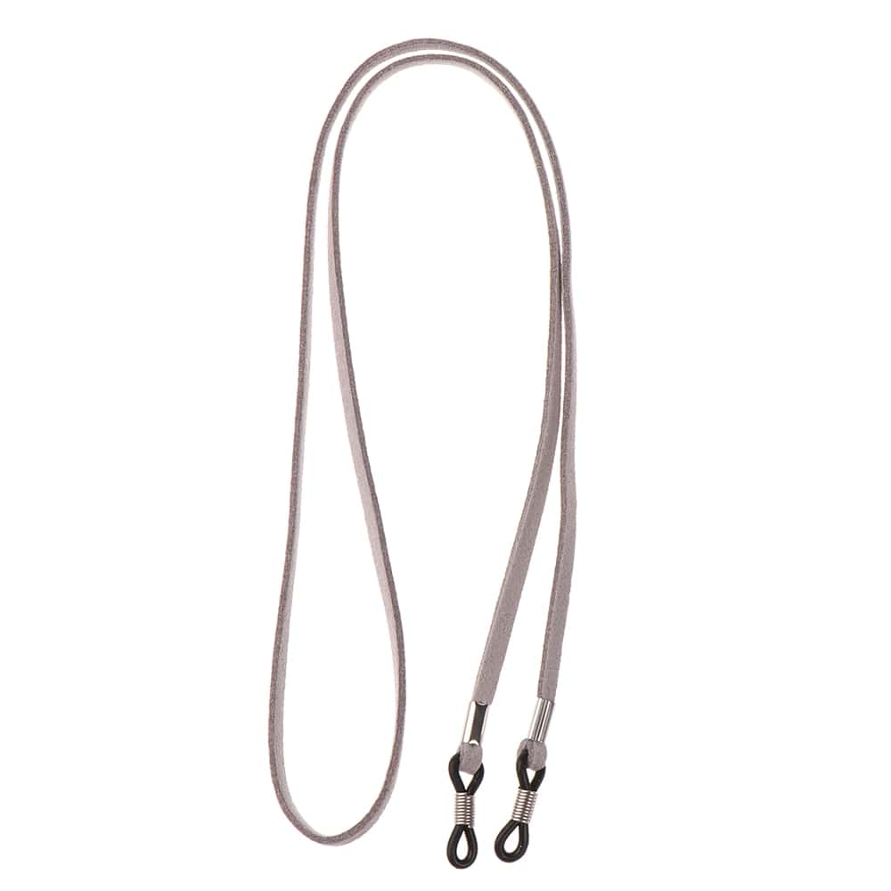 cordon lunette cuir gris