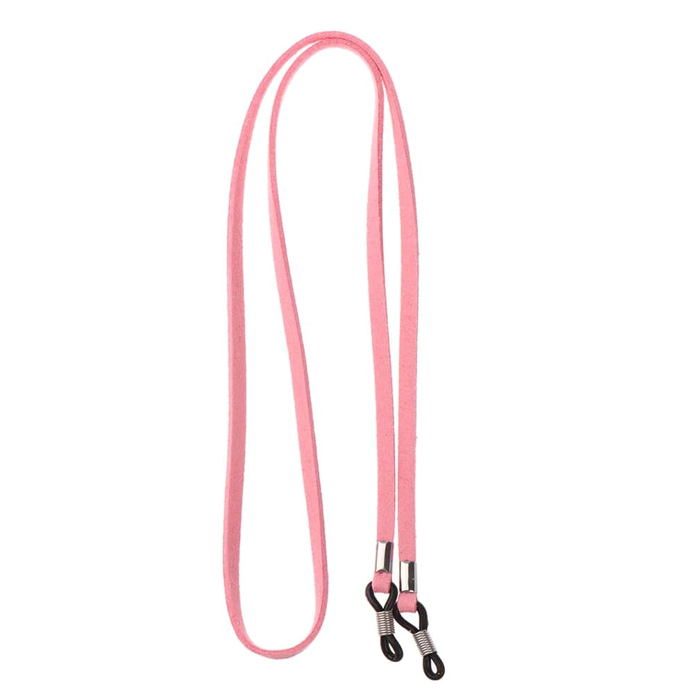 cordon lunette cuir rose