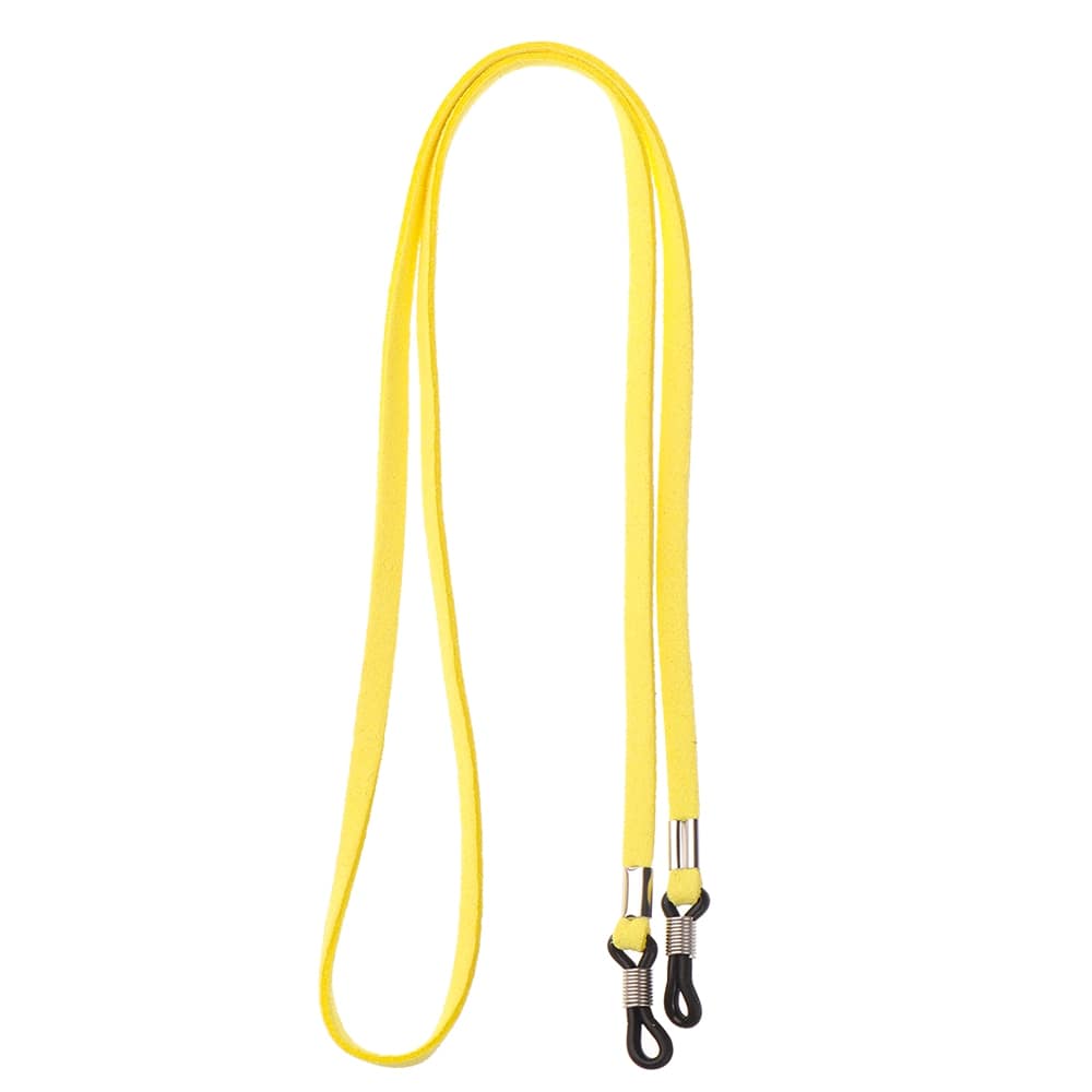 cordon lunette cuir jaune