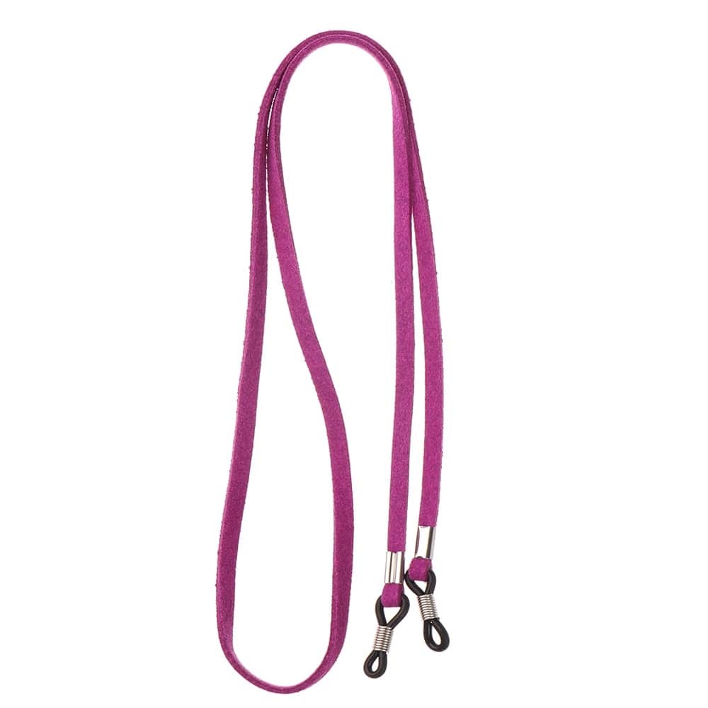 cordon lunette cuir violet