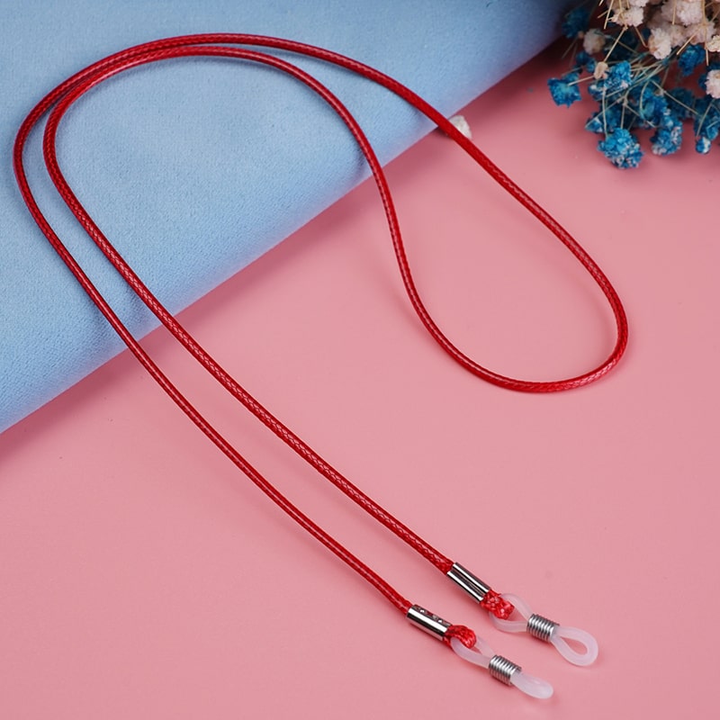cordon lunettes de soleil rouge