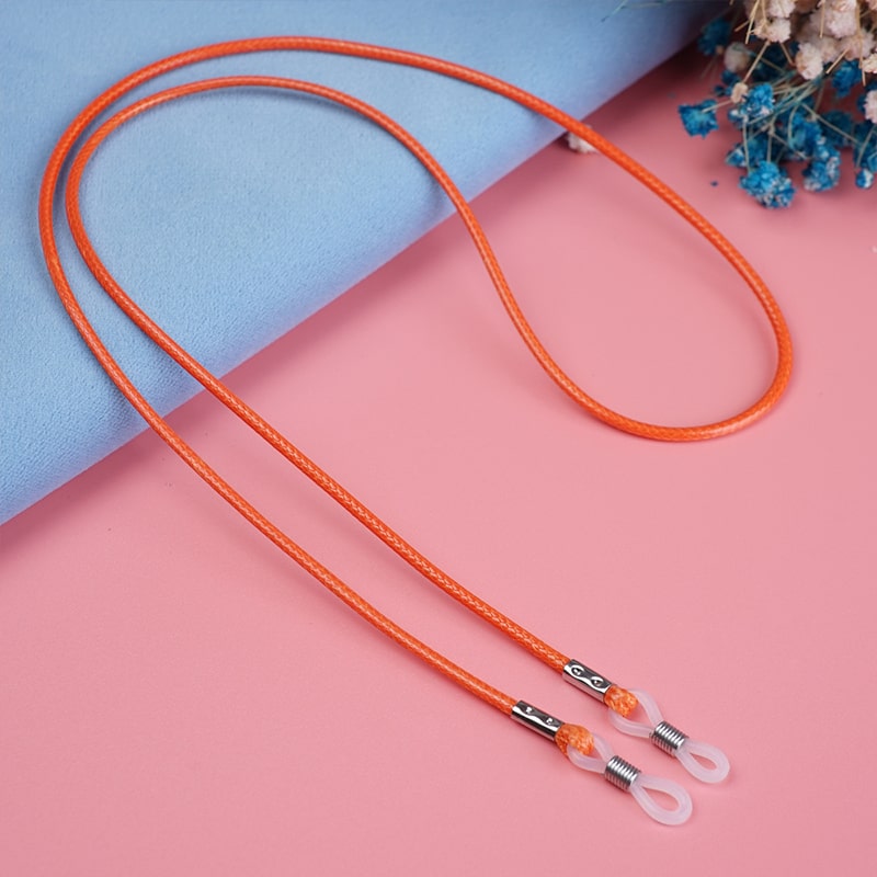cordon lunettes de soleil orange
