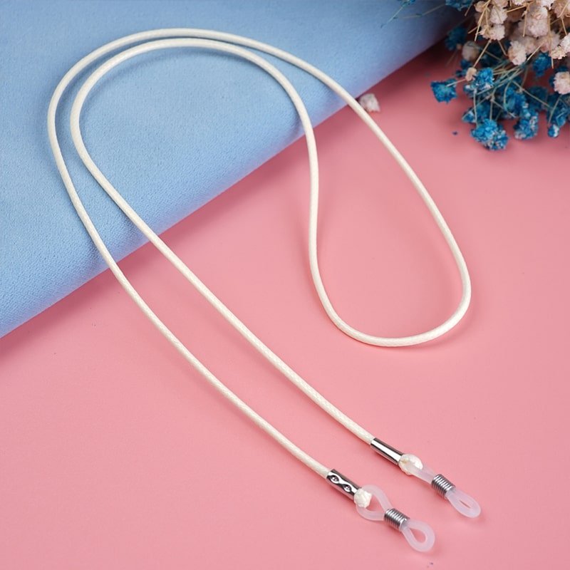 cordon lunettes de soleil blanc