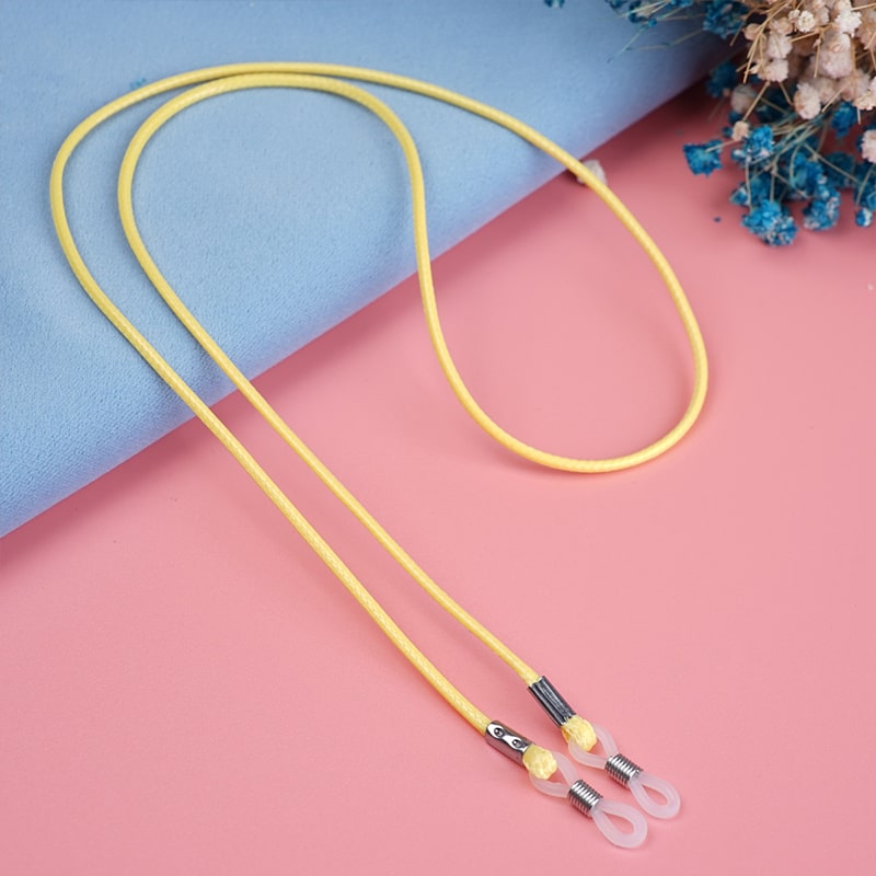 cordon lunettes de soleil jaune