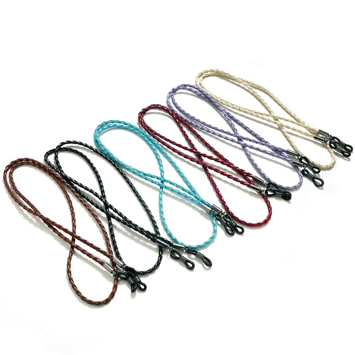 cordon lunette cuir tressé