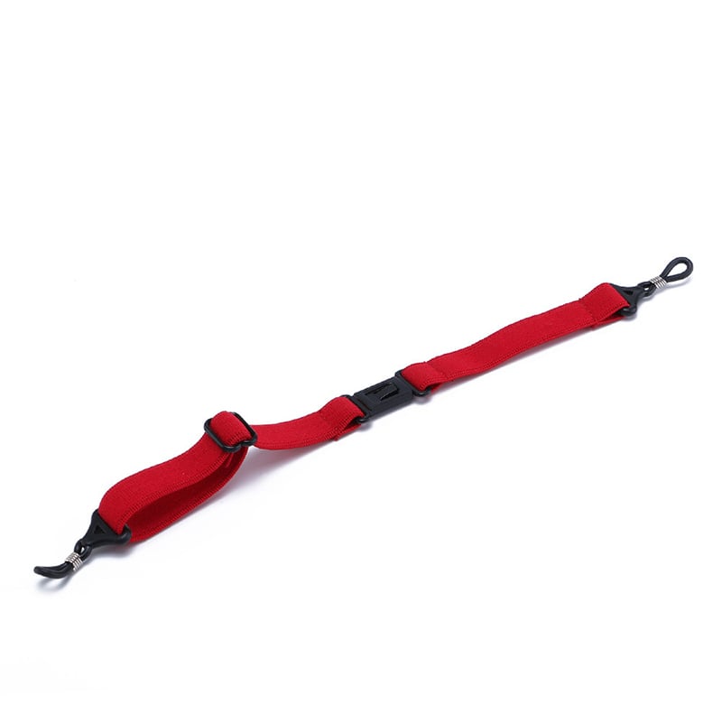 cordon lunettes solide rouge