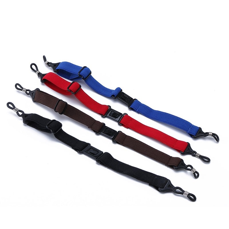 GERNEO Kuba - Cordon Pour Lunettes Aspect Daim - Courroie Unisexe En Cuir Synthétique Avec Supports Dorés