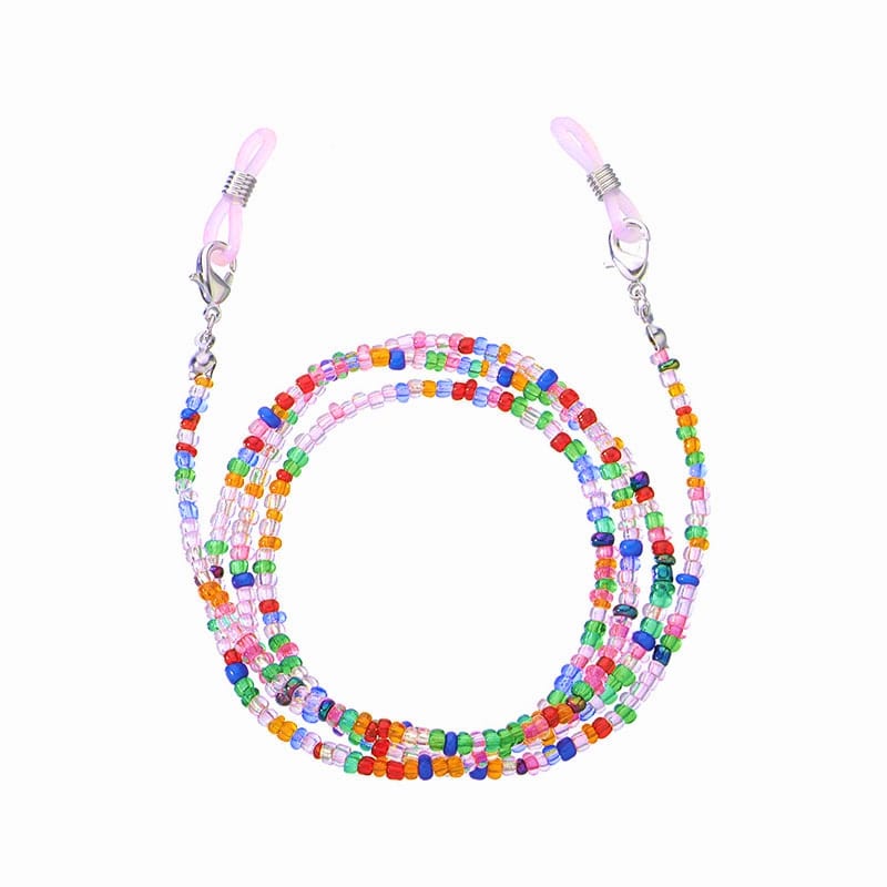 diy cordon lunettes rose