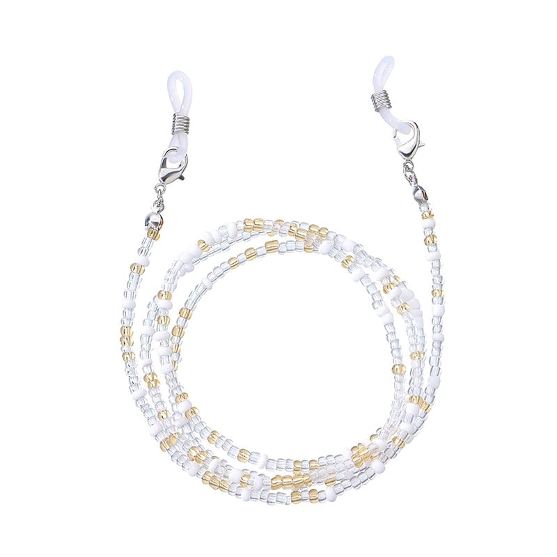 diy cordon lunettes blanc transparent