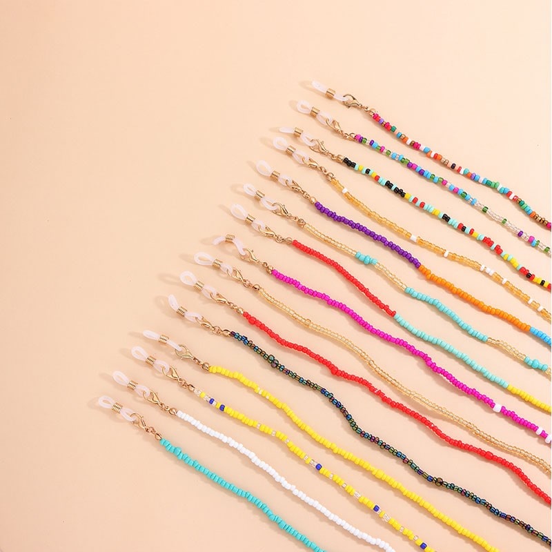 diy cordon lunettes perles