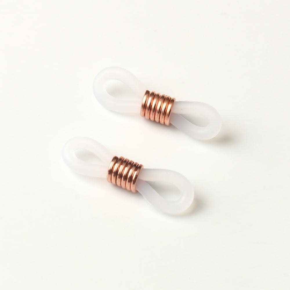 embout chaine lunettes blanc rose gold